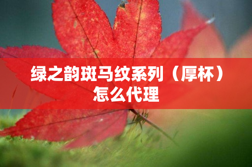 绿之韵斑马纹系列（厚杯）怎么代理