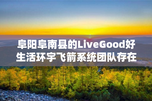 阜阳阜南县的LiveGood好生活环宇飞箭系统团队存在吗