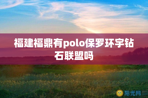 福建福鼎有polo保罗环宇钻石联盟吗