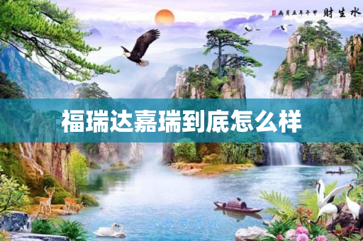福瑞达嘉瑞到底怎么样