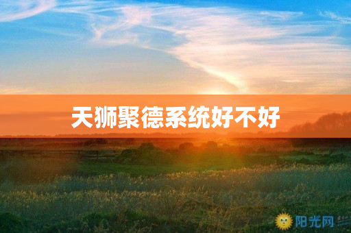 天狮聚德系统好不好